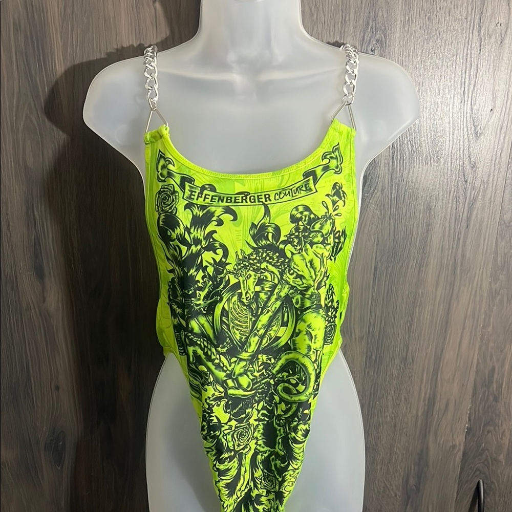Neon Green Swim Trunks